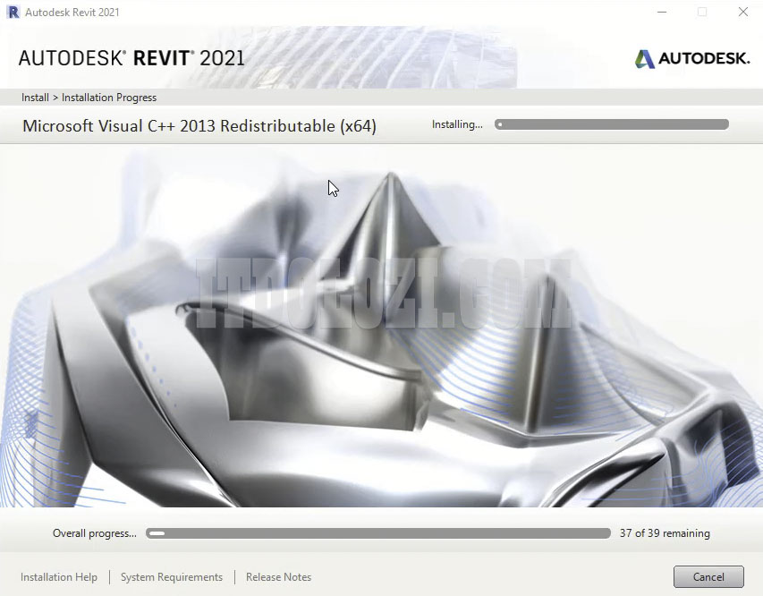 Hướng dẫn cài đặt và tải phần mềm Revit 2021 dễ dàng 7 Đợi cài đặt phần mềm Autodesk Revit 2021