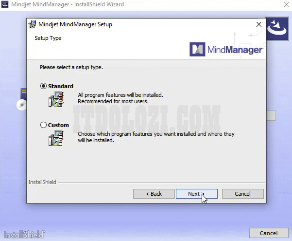 Chọn Standard rồi nhấn Next