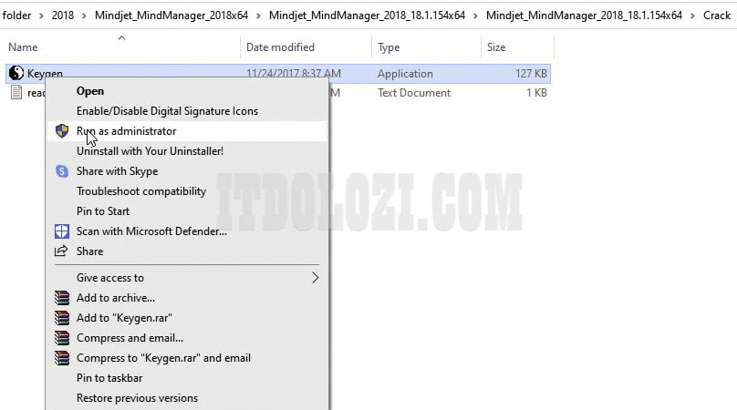 Chạy File kích hoạt với quyền quản trị