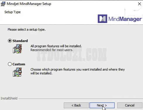 Chọn phương thức cài đặt Standard