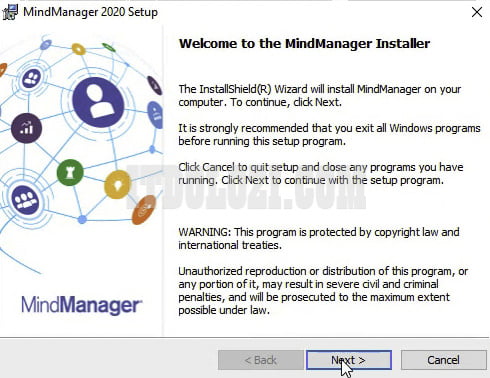 Hướng dẫn cài đặt và tải MindManager 2020 dễ dàng 3 Chọn Next