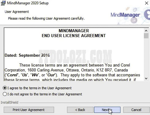 Hướng dẫn cài đặt và tải MindManager 2020 dễ dàng 4 Đồng ý với điều khoản