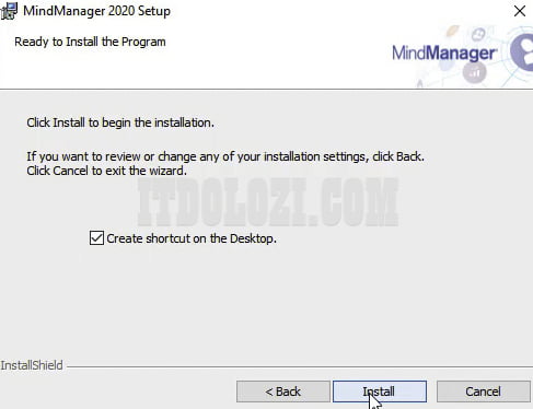 Hướng dẫn cài đặt và tải MindManager 2020 dễ dàng 7 Thiết lập cài đặt và nhấn Install