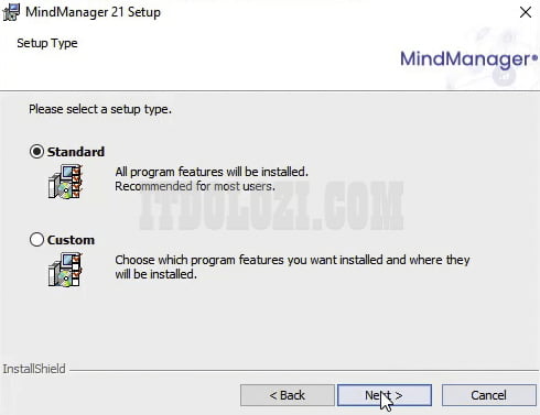 Chọn Standard và nhấn Next
