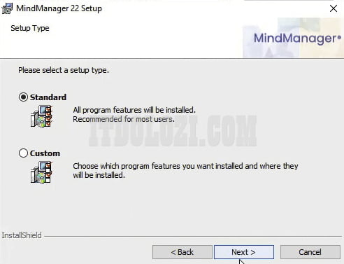Chọn Standard và nhấn Next