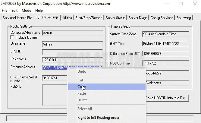 Tiếp theo ta vào System Settings