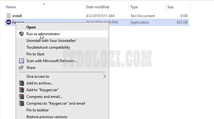 Chạy File X-force với quyền Admin