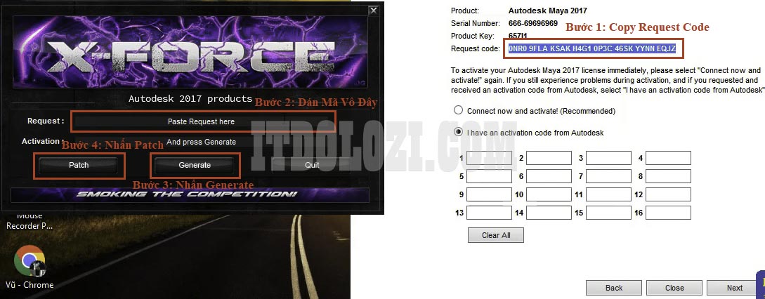 Thực hiện các bước như hình