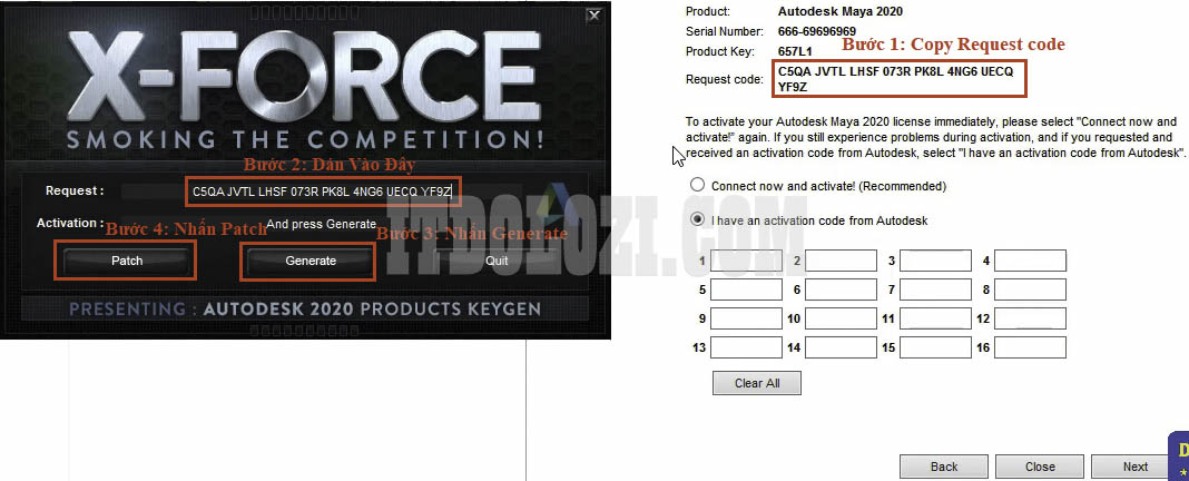 Thực hiện theo hướng dẫn