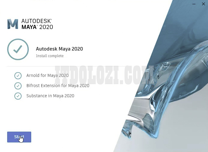 Cài đặt thành công Autodesk Maya 2020