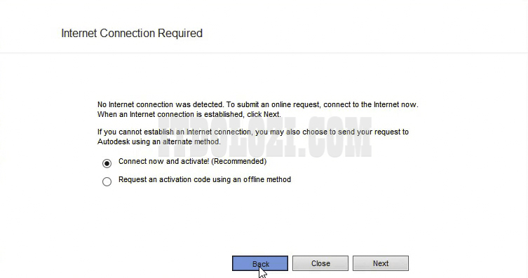 Nhấn Back để trở lại