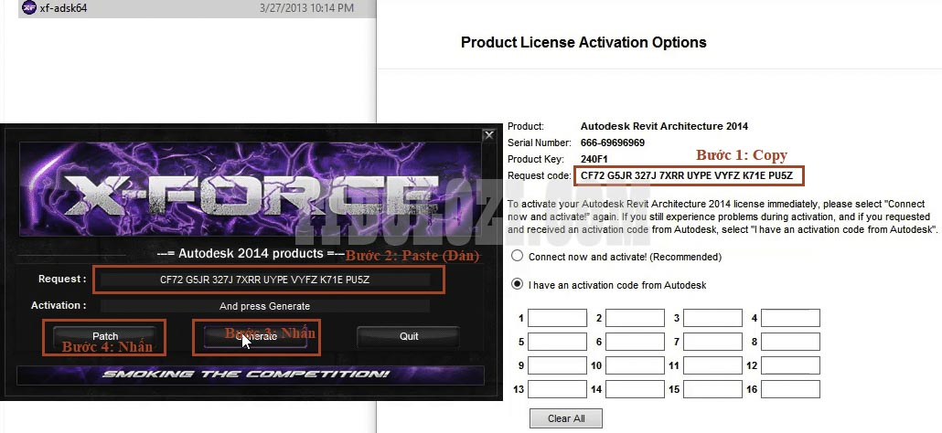 Kích hoạt phần mềm Autodesk Revit 2014