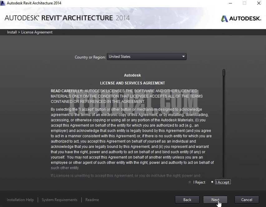 Chọn I Accept rồi nhấn Next