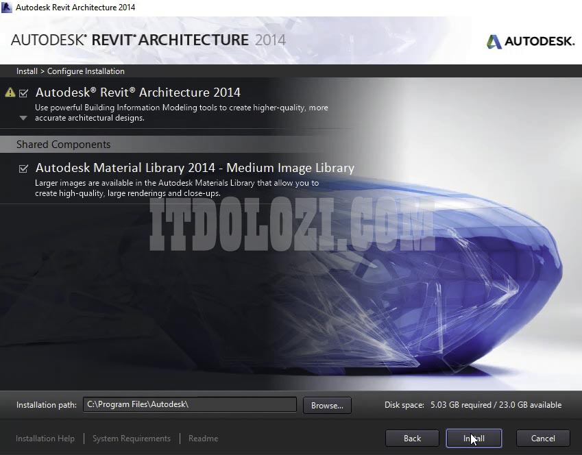 Lưu các thiết lập mặc định và nhấn Install
