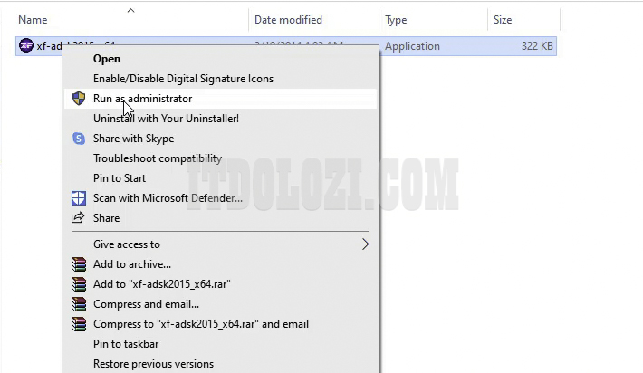 Hướng Dẫn Cài Đặt Revit 2015 và Tải Phần Mềm Miễn Phí 17 Chạy phần mềm kích hoạt bằng cách chuột phải chọn Run as Administrator