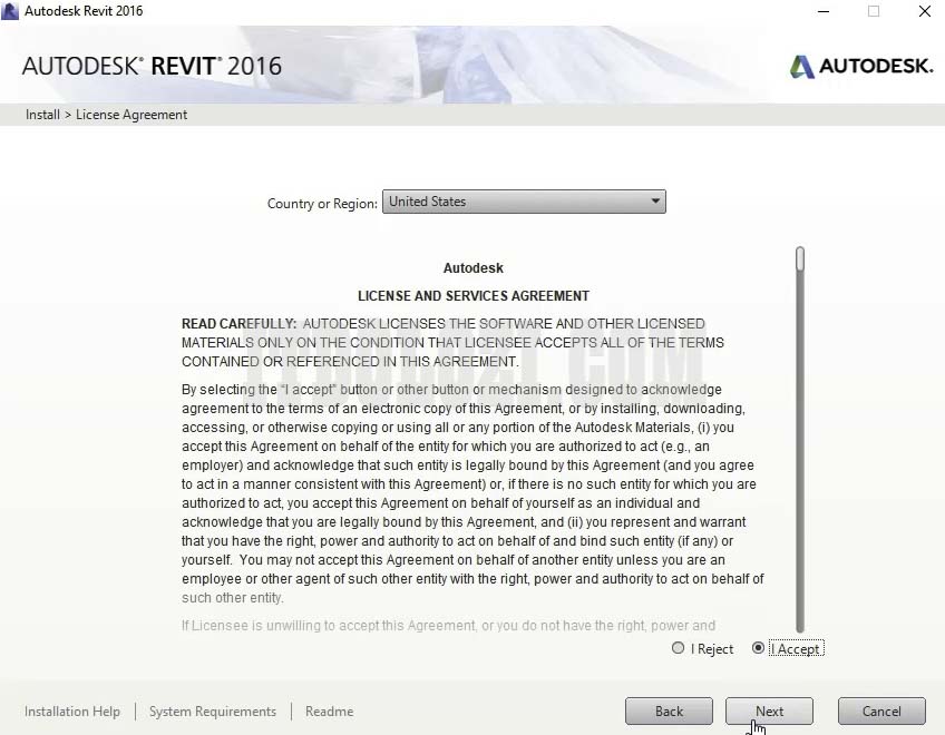 Chọn I Accept rồi nhấn Next