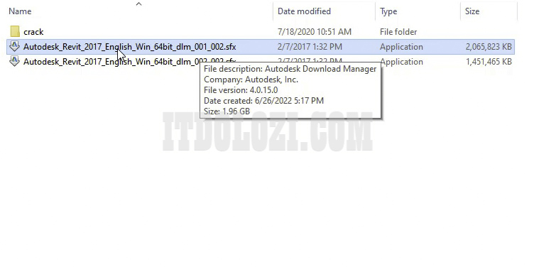 Giải nén phần mềm Autodesk Revit 2017 sau đó chạy File Setup