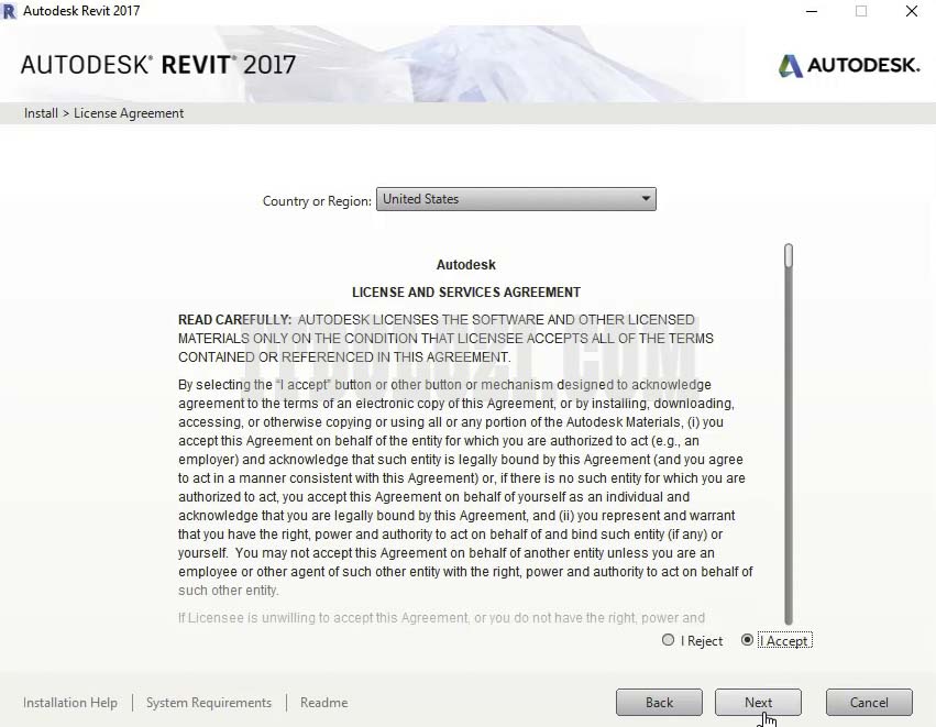 Tiếp theo ta chọn I Accept rồi nhấn Next