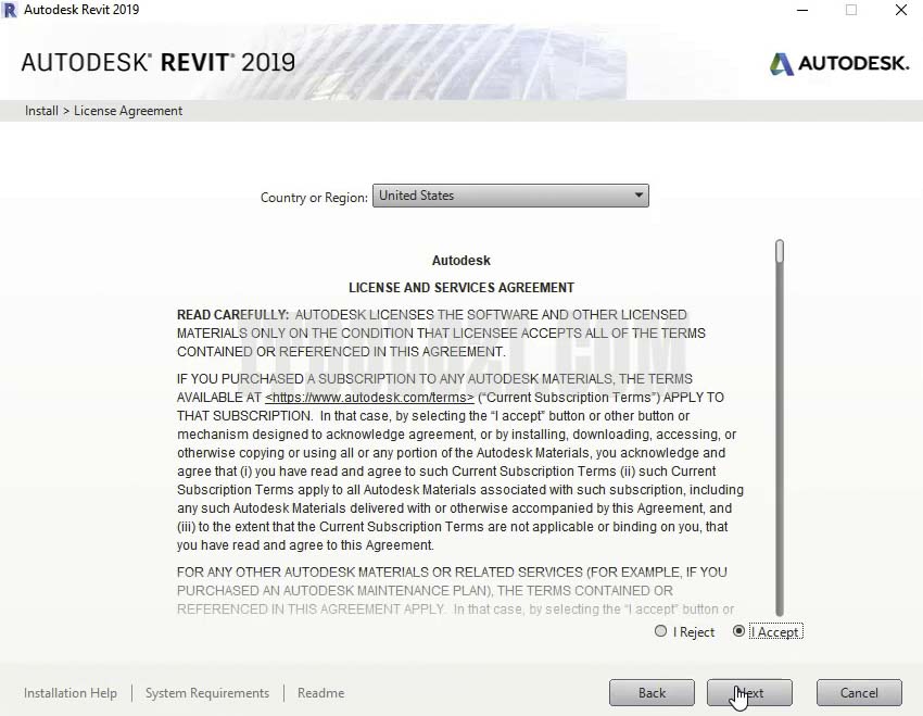 Tiếp theo ta chọn I Accept rồi nhấn Next