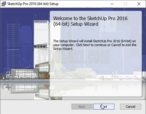 hướng dẫn cài đặt và tải SketchUp 2016 đơn giản nhất 3 Nhấn Next để tiếp tục cài đặt phần mềm