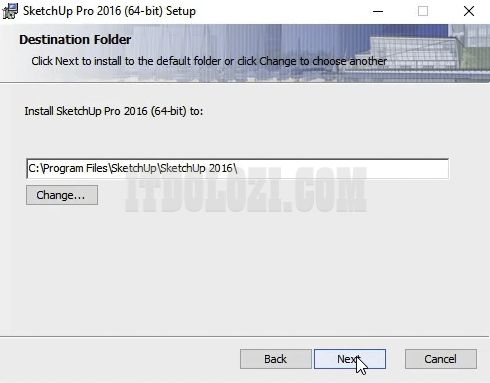 hướng dẫn cài đặt và tải SketchUp 2016 đơn giản nhất 4 Giữ lại các cài đặt mặc định và tiếp tục