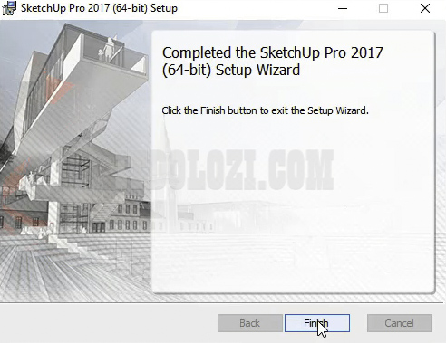Cách Cài Đặt SketchUp 2017 và Tải Phần Mềm Miễn Phí 7 Nhấn Finish để hoàn tất