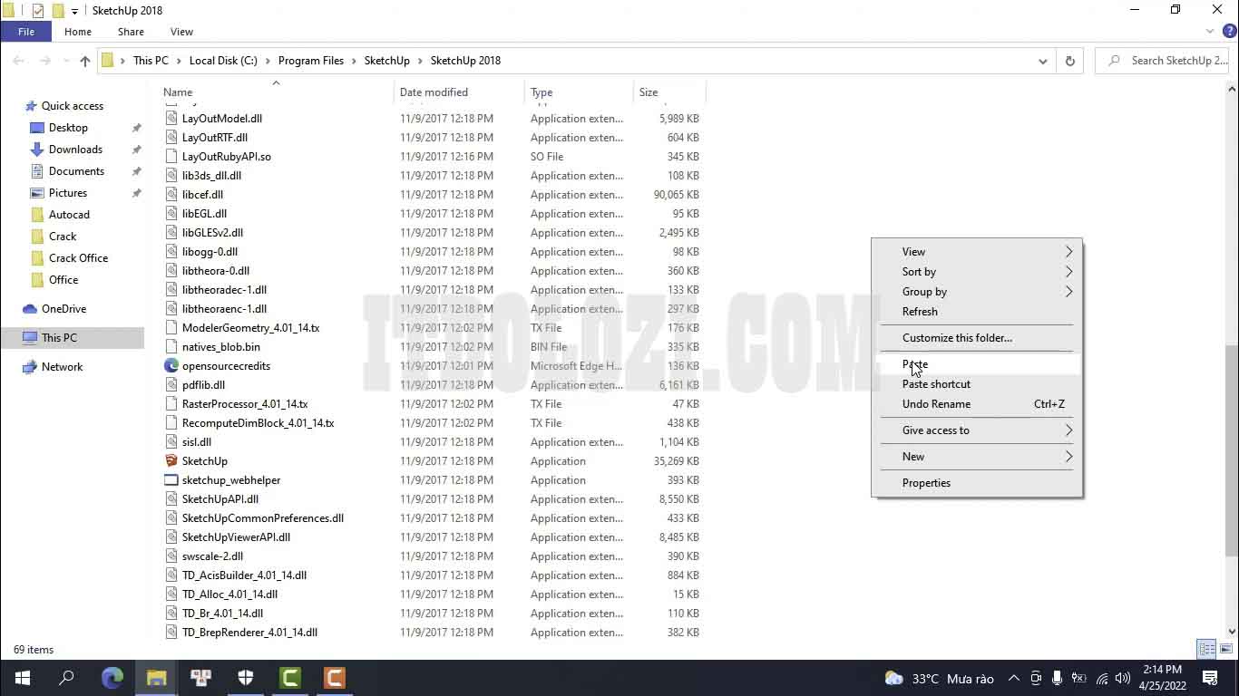 Hướng dẫn cài đặt và tải SketchUp 2018 dễ dàng 10 Chuột phải vào Icon sau đó chọn Open File Location