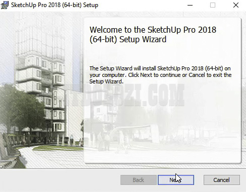 Hướng dẫn cài đặt và tải SketchUp 2018 dễ dàng 4 Tiếp theo ta nhấn Next