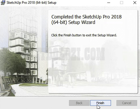 Hướng dẫn cài đặt và tải SketchUp 2018 dễ dàng 8 Hoàn tất cài đặt ta nhấn Finish