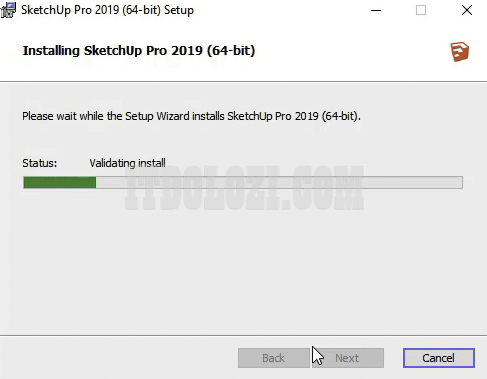 Hướng Dẫn Cài Đặt SketchUp 2019 - Tải Phần Mềm Miễn Phí! 7 Đợi hoàn tất quá trình cài đặt
