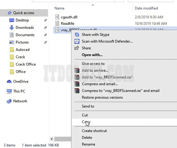 Hướng dẫn cài đặt Vray 4 cho Sketchup 2018 - Tải ngay! 17 Tiếp tục Copy File vray_BRDFScanned.dll trong thư mục Crack