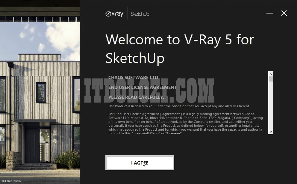 Hướng Dẫn Cài Đặt Vray 5 Cho Sketchup 2021 Và Tải Phần Mềm 3 Chấp nhận các điều khoản để bắt đầu cài đặt Vray 5 for Sketchup 2021