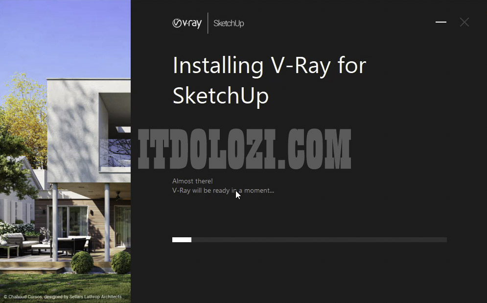 Hướng Dẫn Cài Đặt Vray 5 Cho Sketchup 2021 Và Tải Phần Mềm 5 Chờ đợi quá trình cài đặt Vray 5 for Sketchup 2021 hoàn tất