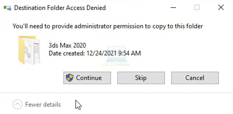 Nhấn Continue để hoàn tất
