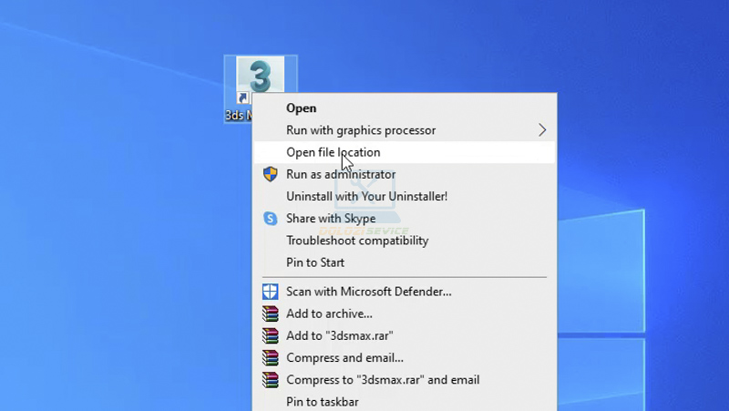 Mở thư mục cài đặt