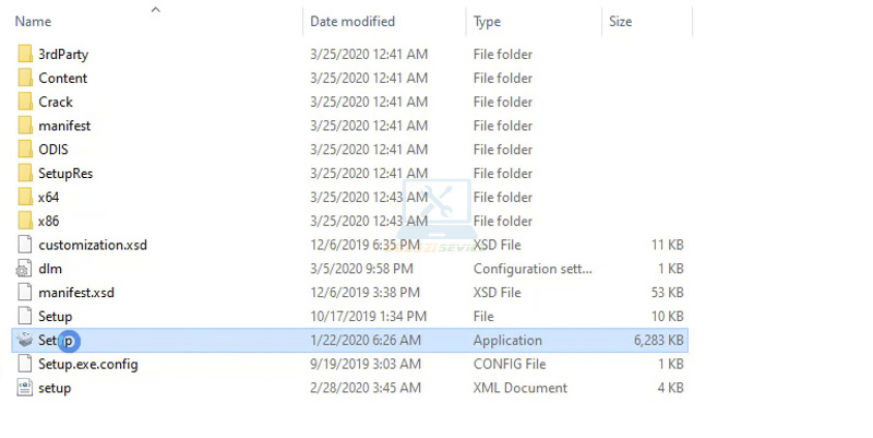 Nhấp đôi vào File Setup để cài đặt 3DS Max 2021