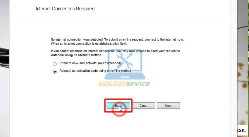 Tiếp tục chọn Back