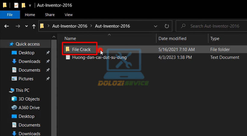 Mở thư mục Activate