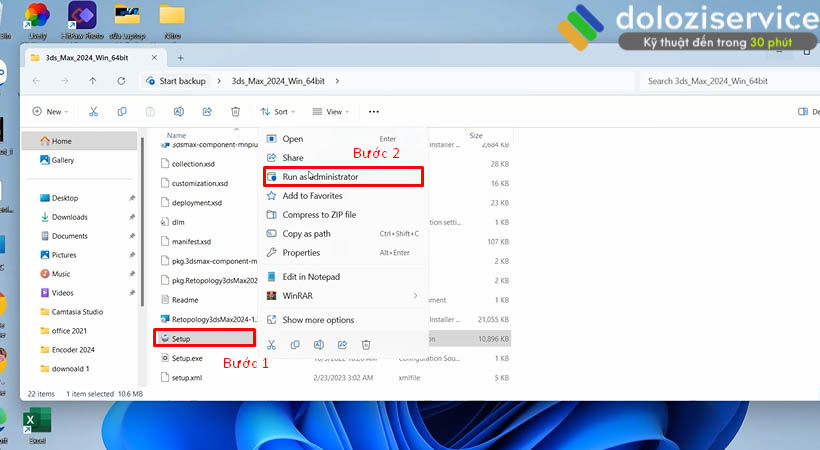 Cách Cài Đặt và Tải 3DS MAX 2024 Dễ Dàng Nhất 3 Khởi động file setup.