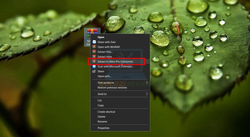 Giải nén file cài đặt Nitro Pro Enterprise 13.