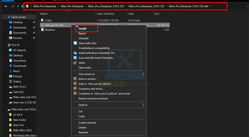 Tìm file theo đường dẫn trên sau đó install file như hình.