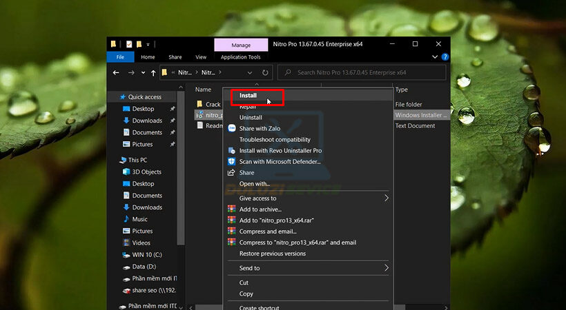 Hướng Dẫn Cài Đặt và Tải Nitro Pro Enterprise 21 Miễn Phí 3 Chọn file cài đặt Nitro Pro Enterprise 21