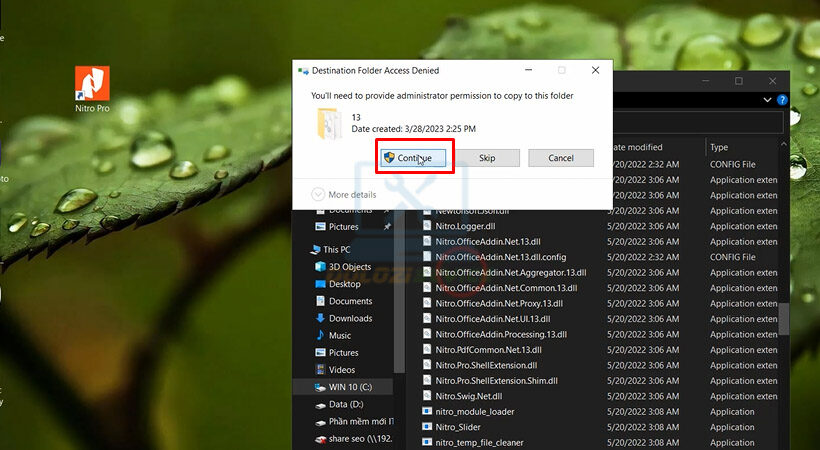 Hướng Dẫn Cài Đặt và Tải Nitro Pro Enterprise 21 Miễn Phí 10 Chọn Continue để kích hoạt