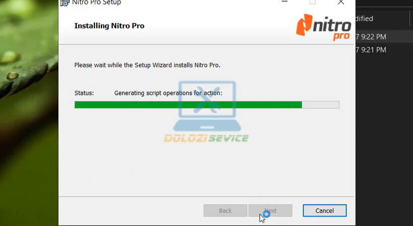 Chờ phần mềm được cài đặt