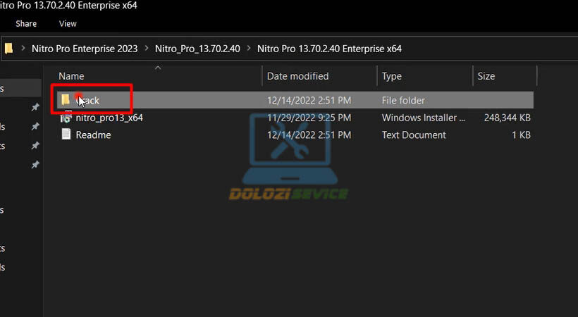 Mở file kích hoạt Nitro Pro Enterprise 2023
