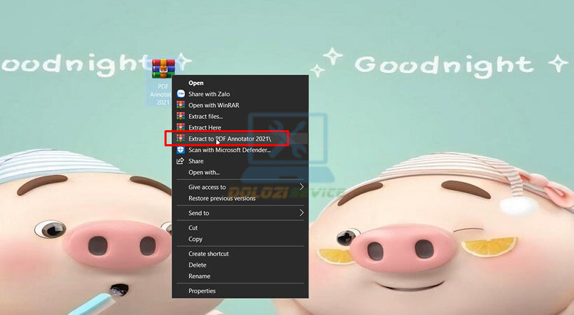 Giải nén phần mềm PDF Annotator 2021.