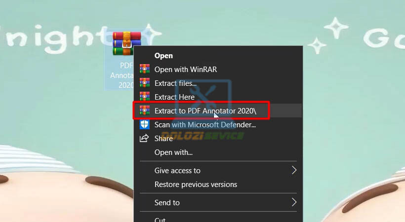 Giải nén phần mềm PDF Annotator 2020