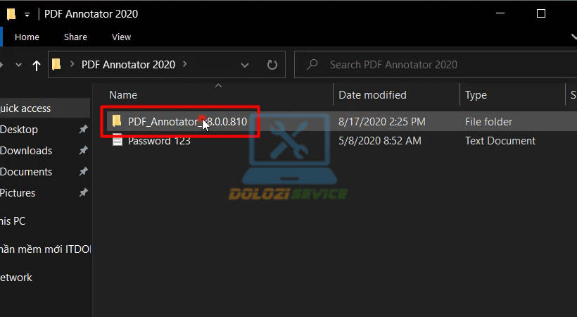 Mở file cài đặt phần mềm