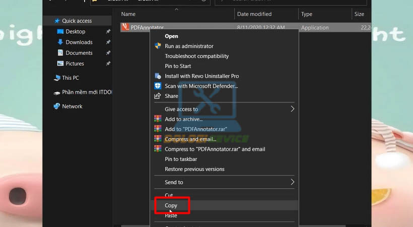 Sao chép file Activate