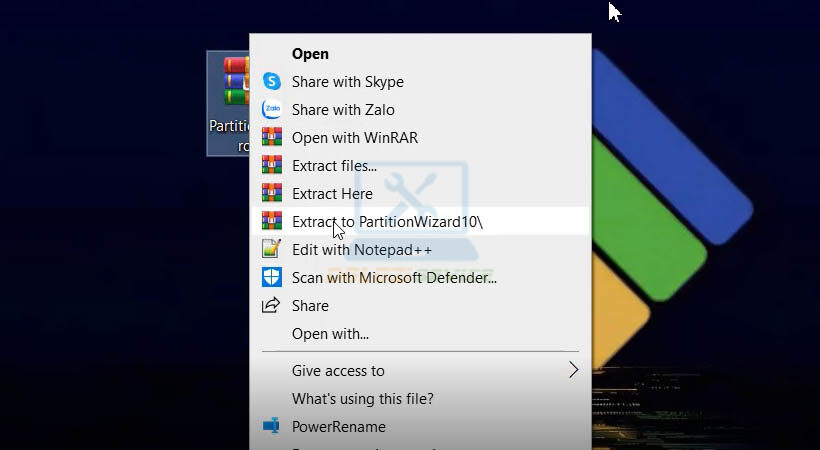 Giải nén phần mềm